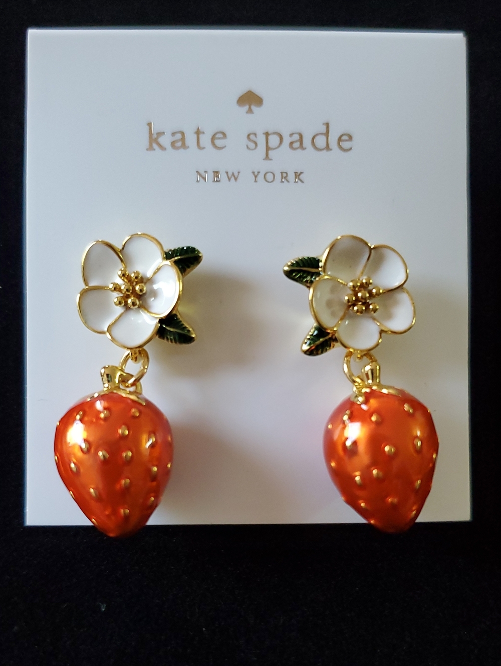 Kate Spade Picnic Prrfect Strawberry Drop Earrings